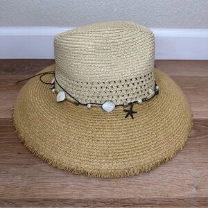 Scala Pronto Sea Shells Boho Summer Hat